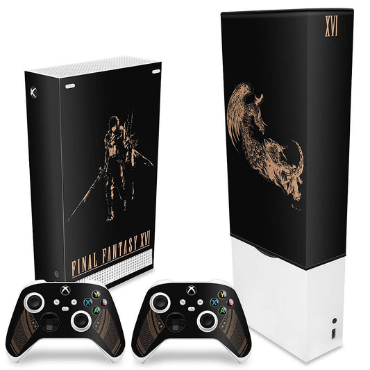 KIT Xbox Series S Capa Anti Poeira e Skin Anti-Rage Vertical - Final Fantasy XVI Edition