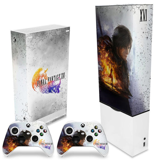 KIT Xbox Series S Capa Anti Poeira e Skin Anti-Rage Vertical - Final Fantasy XVI