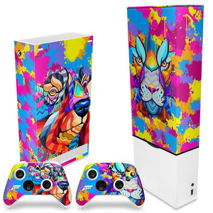 KIT Capa Anti Poeira e Skin Anti-Rage Xbox Series S Vertical - Forza Horizon 5 - Pop Arte Skins - foto 2