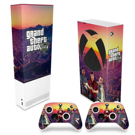 KIT Xbox Series S Capa Anti Poeira e Skin Anti-Rage Vertical - GTA V