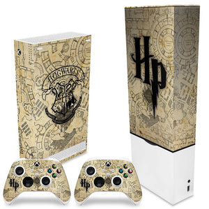 KIT Capa Anti Poeira e Skin Anti-Rage Xbox Series S Vertical - Harry Potter - Pop Arte Skins - foto 2