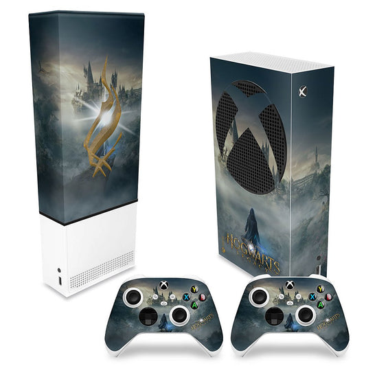 KIT Xbox Series S Capa Anti Poeira e Skin Anti-Rage Vertical - Hogwarts Legacy