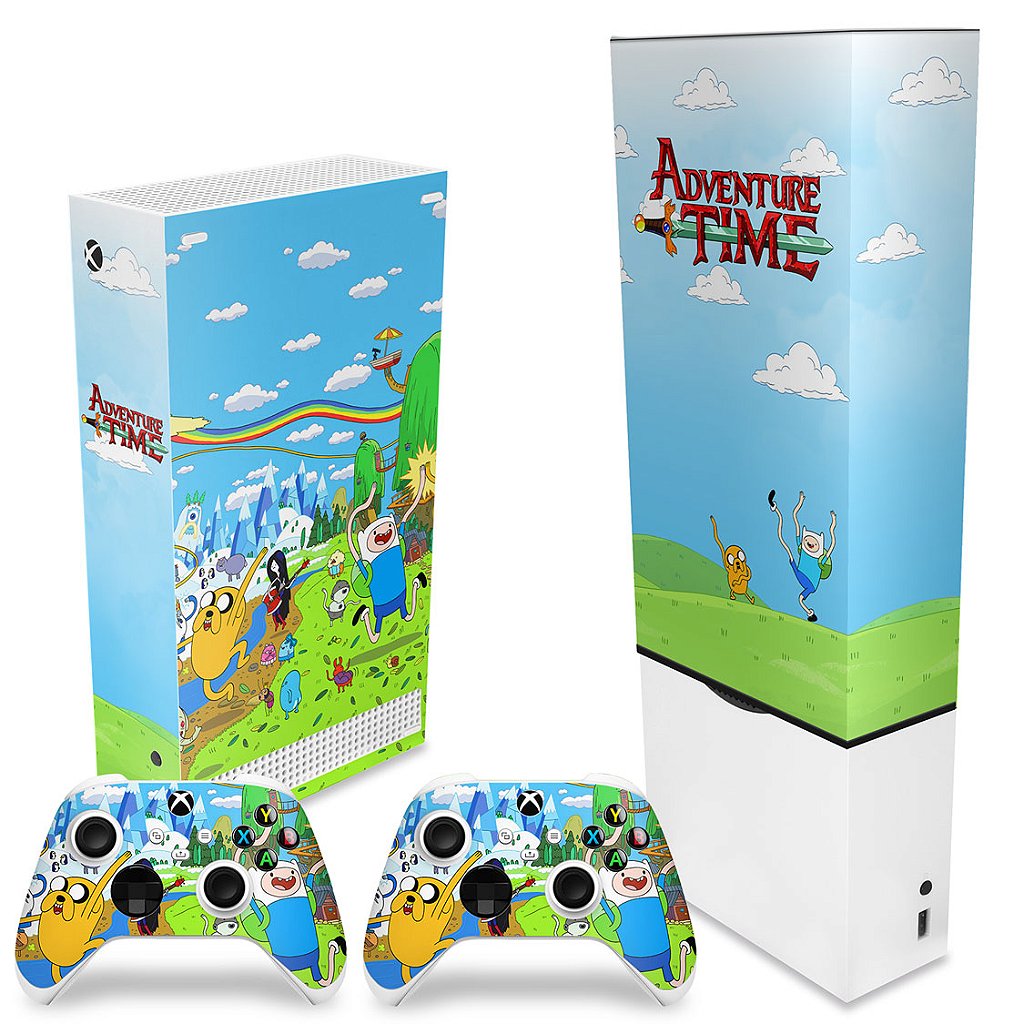 KIT Capa Anti Poeira e Skin Anti-Rage Xbox Series S Vertical - Hora de Aventura - Pop Arte Skins - foto 2
