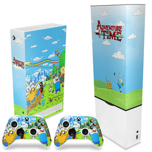 KIT Capa Anti Poeira e Skin Anti-Rage Xbox Series S Vertical - Hora de Aventura - Pop Arte Skins - foto 2