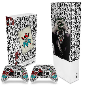 KIT Capa Anti Poeira e Skin Anti-Rage Xbox Series S Vertical - Joker Coringa - Pop Arte Skins - foto 2