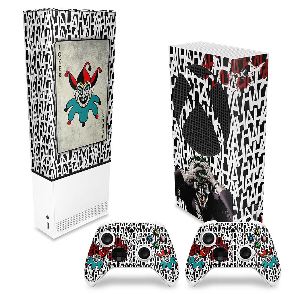 KIT Capa Anti Poeira e Skin Anti-Rage Xbox Series S Vertical - Joker Coringa