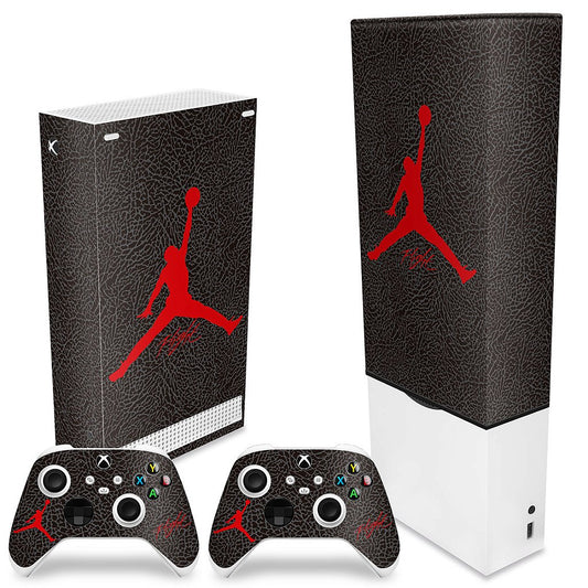 KIT Capa Anti Poeira e Skin Anti-Rage Xbox Series S Vertical - Jordan Flight