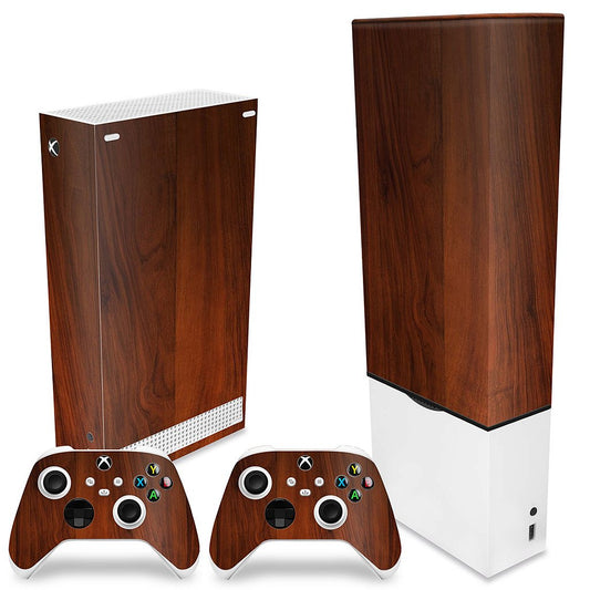 KIT Xbox Series S Capa Anti Poeira e Skin Anti-Rage Vertical - Madeira