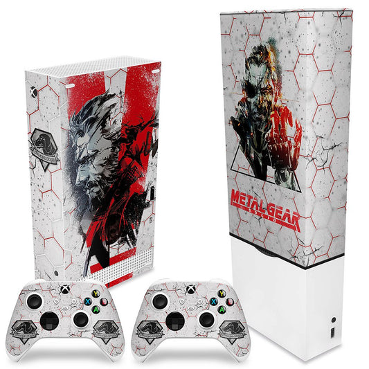 KIT Xbox Series S Capa Anti Poeira e Skin Anti-Rage Vertical - Metal Gear Solid