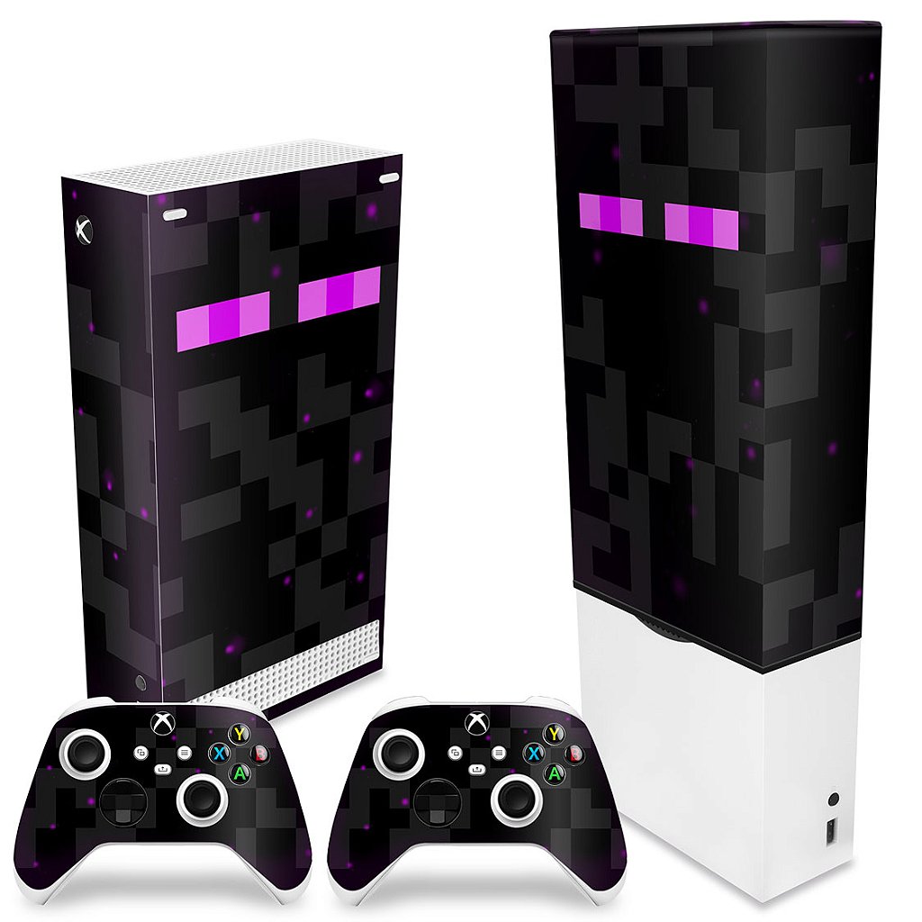 KIT Capa Anti Poeira e Skin Anti-Rage Xbox Series S Vertical - Minecraft Enderman - Pop Arte Skins - foto 2