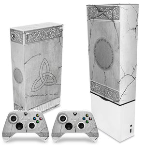 KIT Capa Anti Poeira e Skin Anti-Rage Xbox Series S Vertical - Mjolnir Thor Amor e Trovão - Pop Arte Skins - foto 2