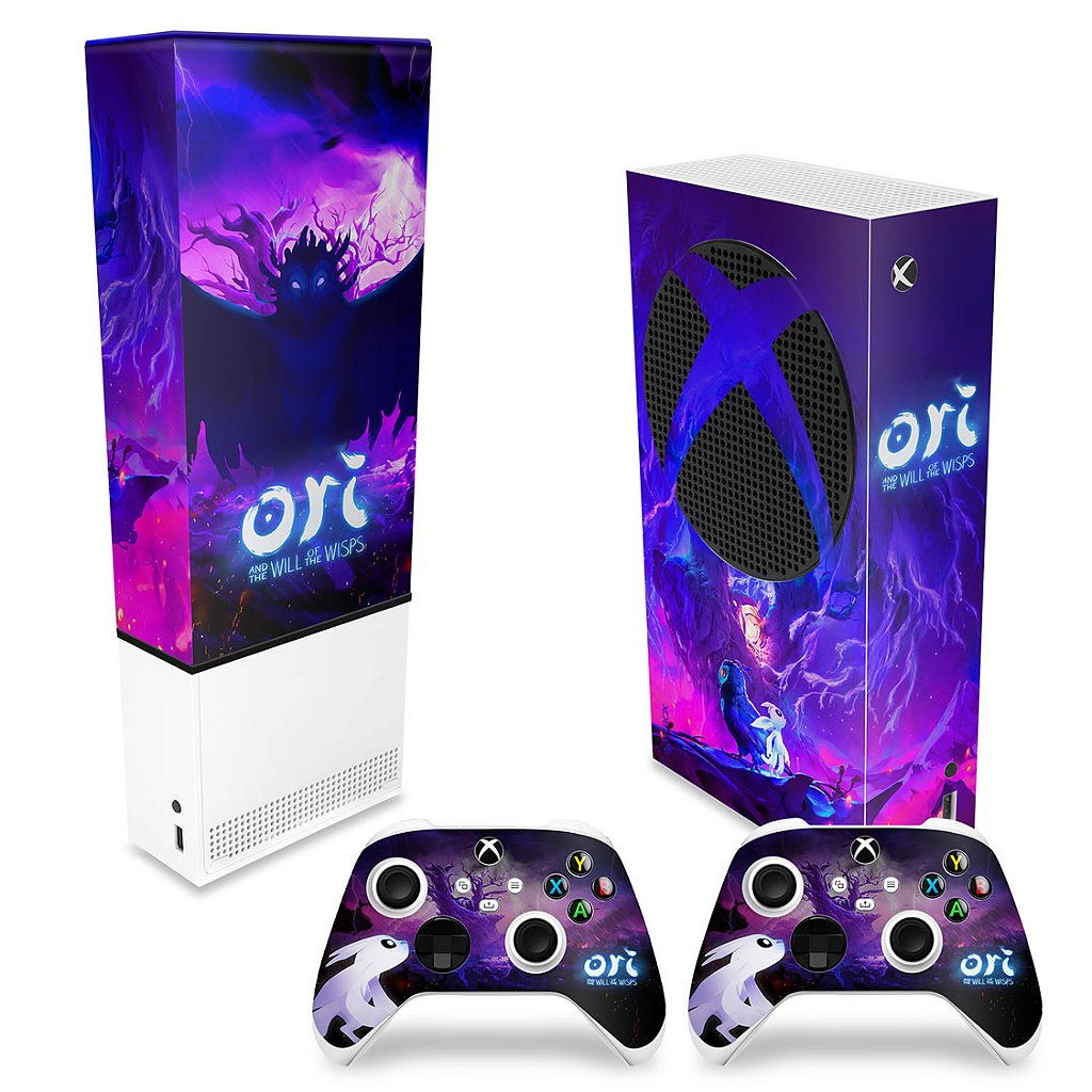 KIT Capa Anti Poeira e Skin Anti-Rage Xbox Series S Vertical - Ori and the Will of the Wisps
