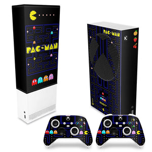 KIT Capa Anti Poeira e Skin Anti-Rage Xbox Series S Vertical - Pac Man