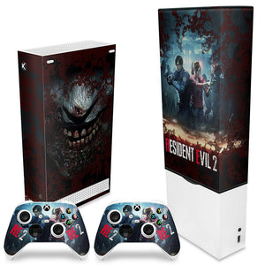KIT Capa Anti Poeira e Skin Anti-Rage Xbox Series S Vertical - Resident Evil 2 Remake - Pop Arte Skins - foto 2