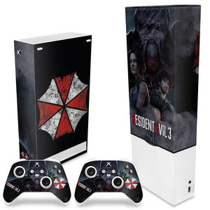 KIT Capa Anti Poeira e Skin Anti-Rage Xbox Series S Vertical - Resident Evil 3 Remake - Pop Arte Skins - foto 2
