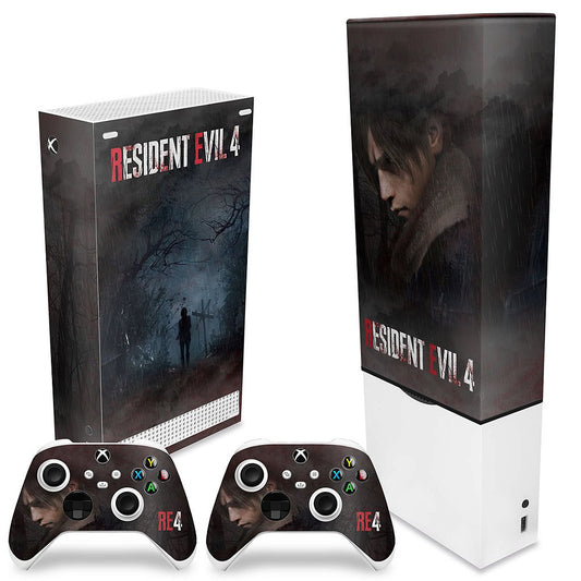 KIT Xbox Series S Capa Anti Poeira e Skin Anti-Rage Vertical - Resident Evil 4 Remake