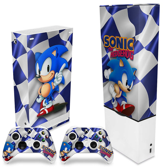 KIT Xbox Series S Capa Anti Poeira e Skin Anti-Rage Vertical - Sonic