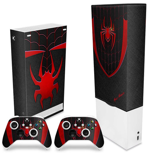 KIT Xbox Series S Capa Anti Poeira e Skin Anti-Rage Vertical - Spider-Man: Miles Morales