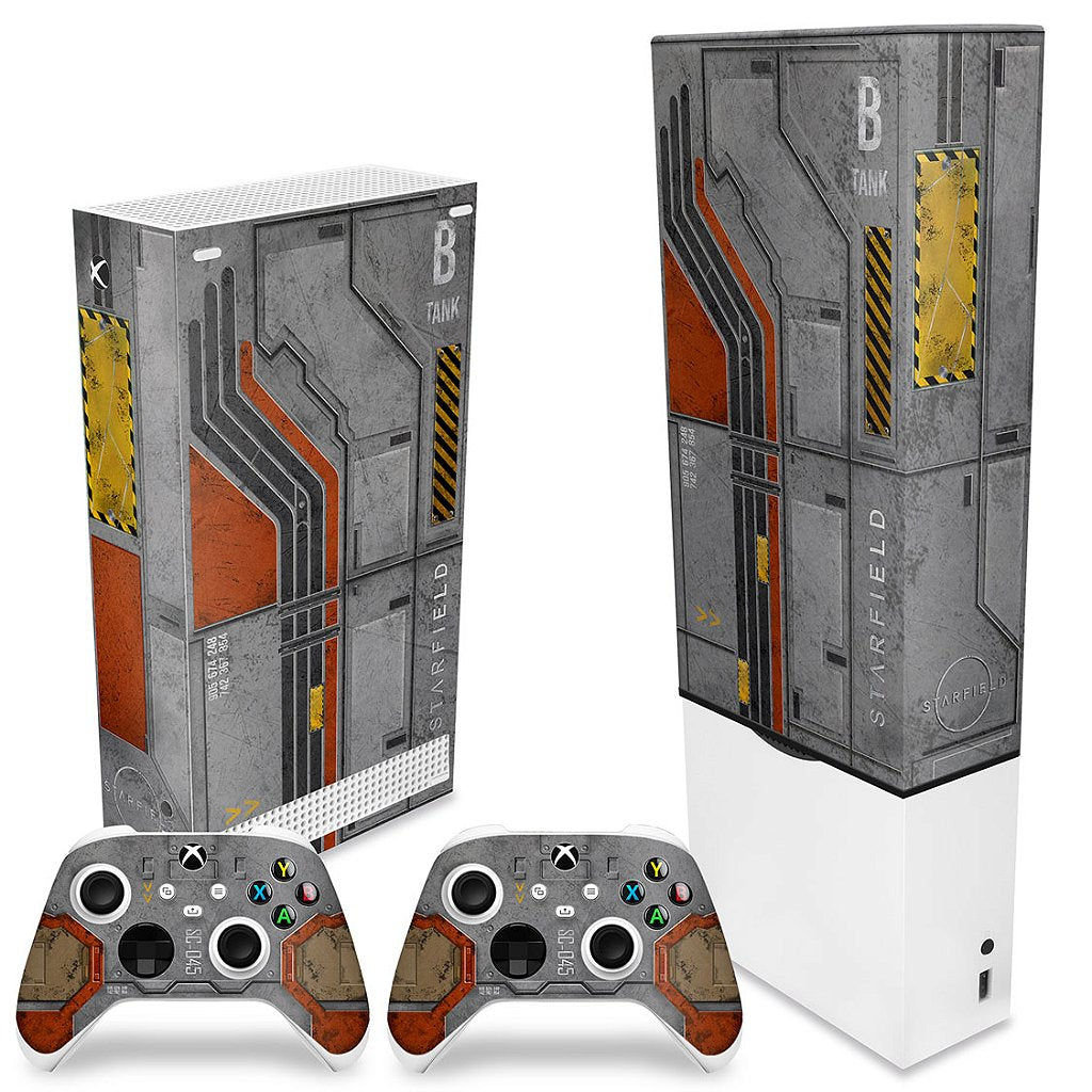 KIT Capa Anti Poeira e Skin Anti-Rage Xbox Series S Vertical - Starfield - Pop Arte Skins - foto 2