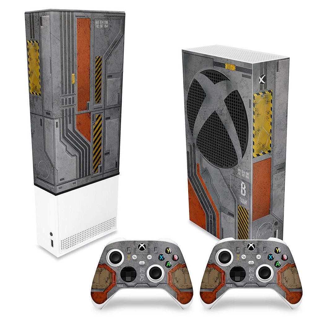 KIT Capa Anti Poeira e Skin Anti-Rage Xbox Series S Vertical - Starfield