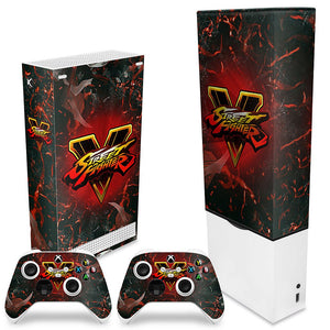 KIT Capa Anti Poeira e Skin Anti-Rage Xbox Series S Vertical - Street Fighter V - Pop Arte Skins - foto 2