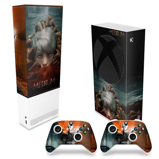 KIT Xbox Series S Capa Anti Poeira e Skin Anti-Rage Vertical - The Medium