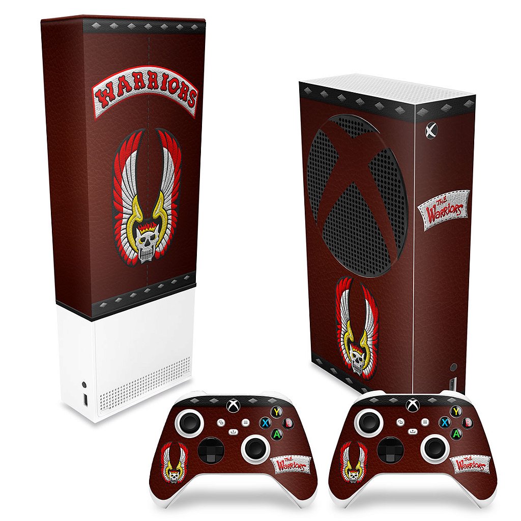 KIT Capa Anti Poeira e Skin Anti-Rage Xbox Series S Vertical - The Warriors