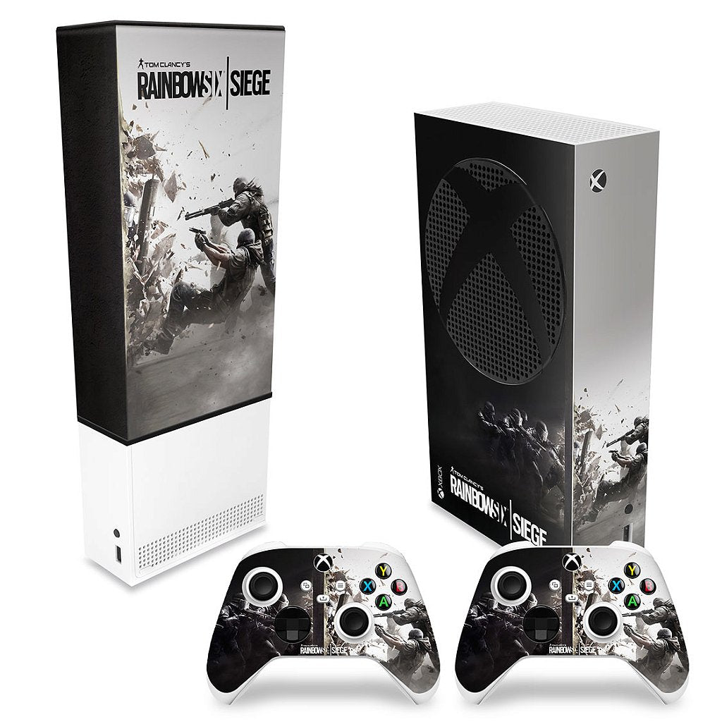 KIT Capa Anti Poeira e Skin Anti-Rage Xbox Series S Vertical - Tom Clancy's Rainbow Six Siege
