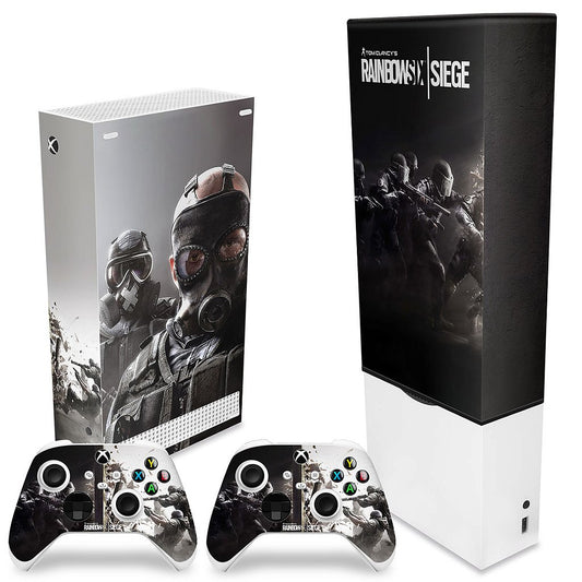 KIT Xbox Series S Capa Anti Poeira e Skin Anti-Rage Vertical - Tom Clancy's Rainbow Six Siege