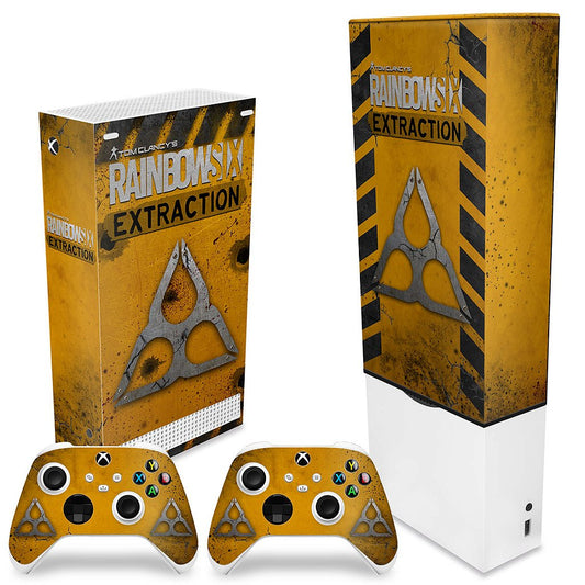 KIT Xbox Series S Capa Anti Poeira e Skin Anti-Rage Vertical - Tom Clancy's Rainbow Six Siege Extraction