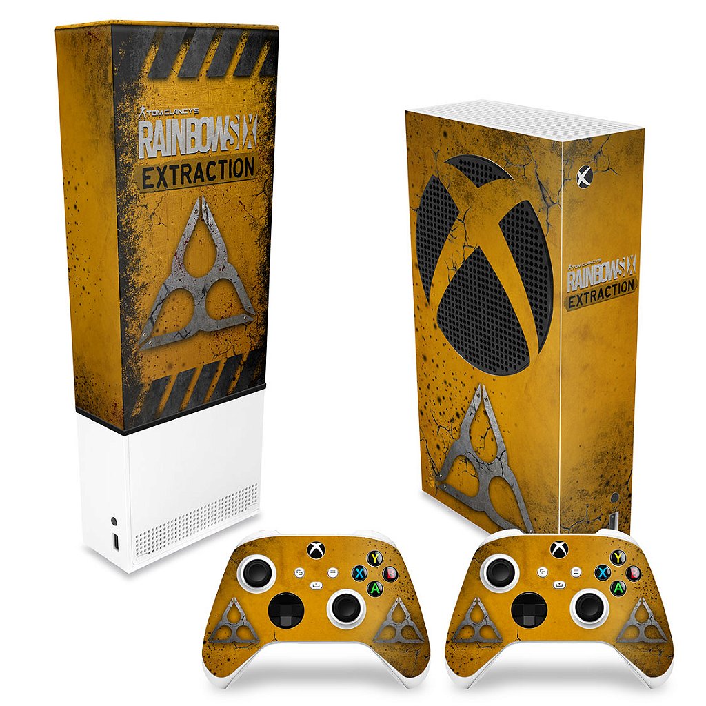 KIT Capa Anti Poeira e Skin Anti-Rage Xbox Series S Vertical - Tom Clancy's Rainbow Six Siege Extraction