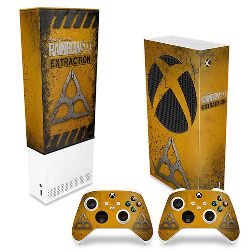 KIT Capa Anti Poeira e Skin Anti-Rage Xbox Series S Vertical - Tom Clancy's Rainbow Six Siege Extraction