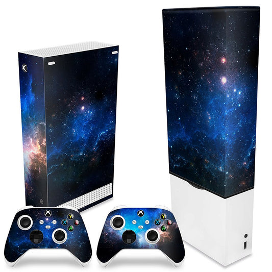 KIT Capa Anti Poeira e Skin Anti-Rage Xbox Series S Vertical - Universo Cosmos