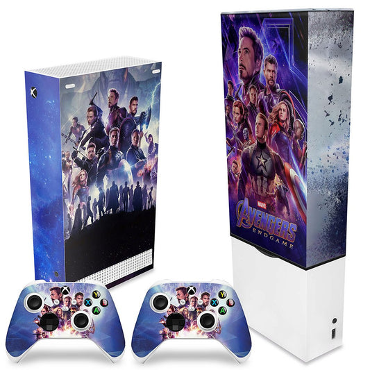 KIT Xbox Series S Capa Anti Poeira e Skin Anti-Rage Vertical - Vingadores Ultimato Endgame