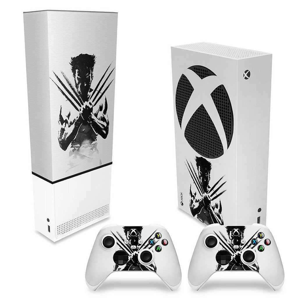 KIT Capa Anti Poeira e Skin Anti-Rage Xbox Series S Vertical - Wolverine X-men