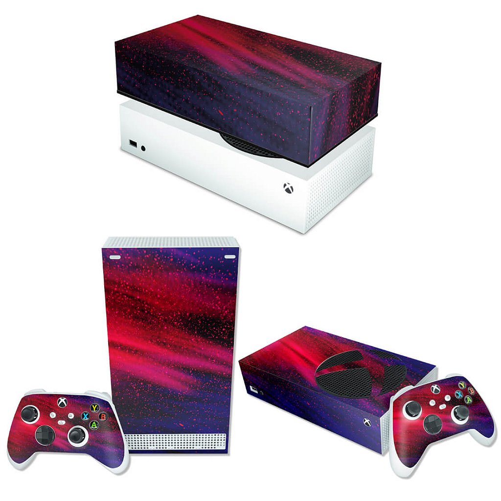 KIT Xbox Series S Skin Anti-Rage e Capa Anti Poeira Horizontal - Abstrato #101