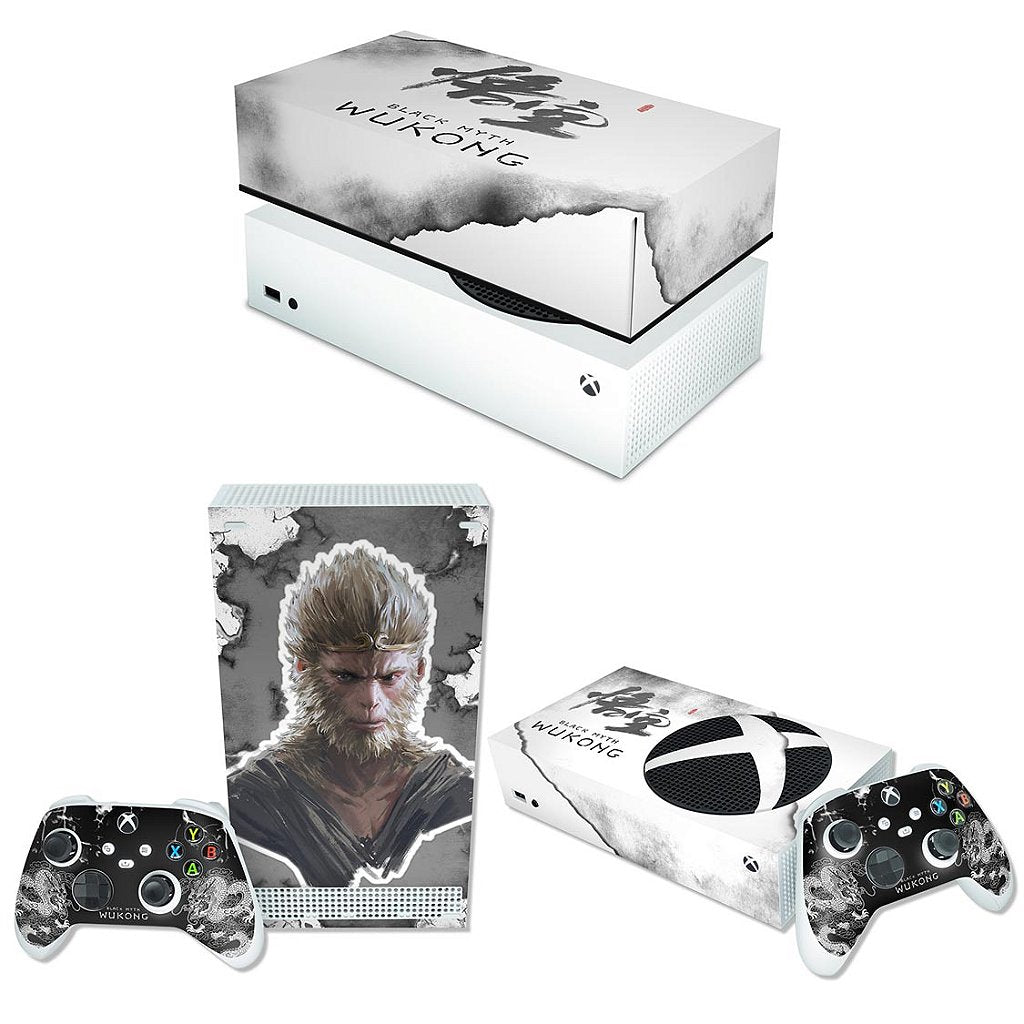 KIT Capa Anti Poeira e Skin Anti-Rage Xbox Series S Horizontal - Black Myth: Wukong