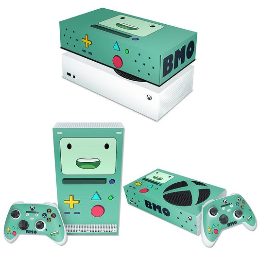 KIT Xbox Series S Skin Anti-Rage e Capa Anti Poeira Horizontal - BMO Hora de Aventura