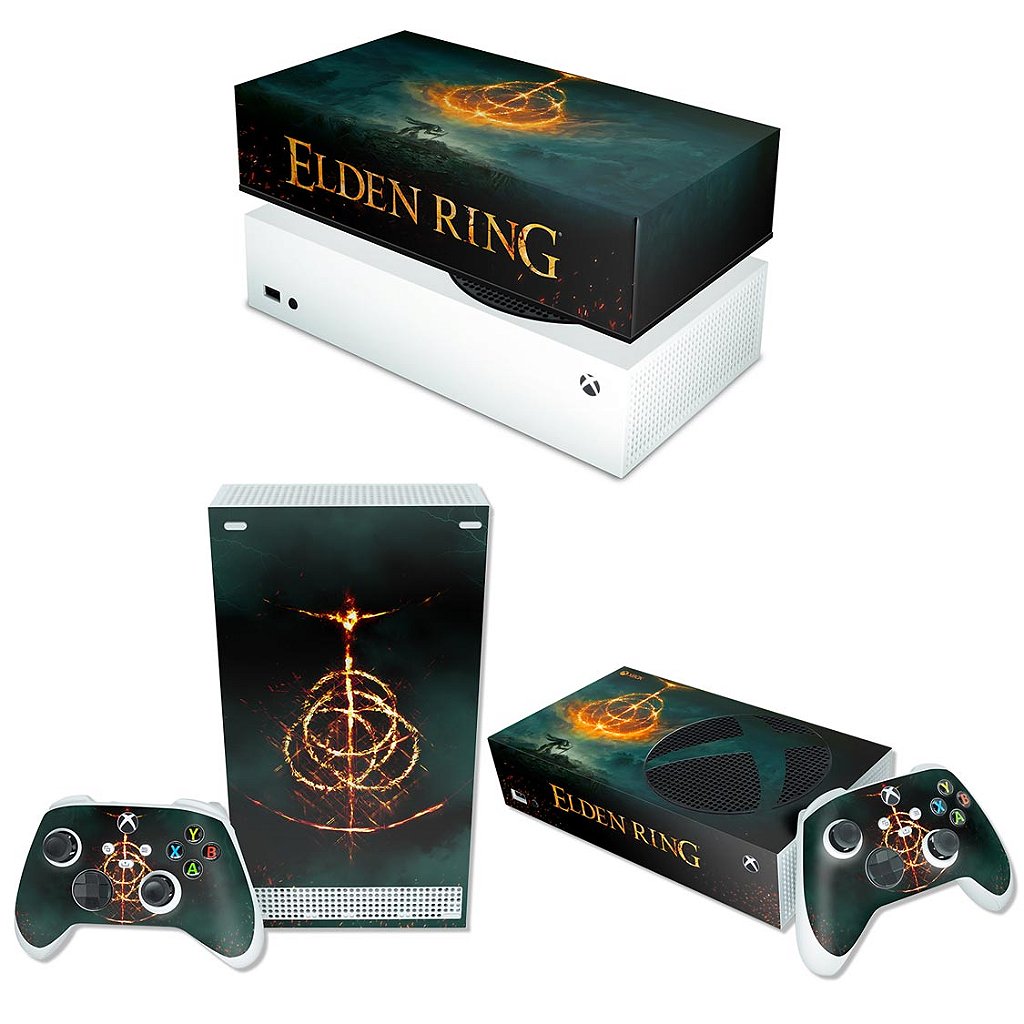 KIT Capa Anti Poeira e Skin Anti-Rage Xbox Series S Horizontal - Elden Ring