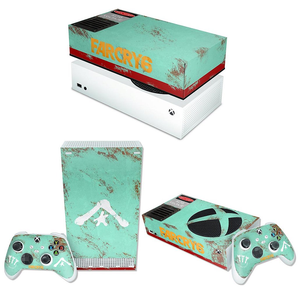 KIT Capa Anti Poeira e Skin Anti-Rage Xbox Series S Horizontal - Far Cry 6
