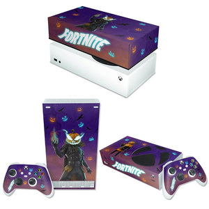KIT Capa Anti Poeira e Skin Anti-Rage Xbox Series S Horizontal - Fortnite