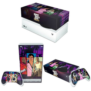 KIT Capa Anti Poeira e Skin Anti-Rage Xbox Series S Horizontal - GTA The Trilogy