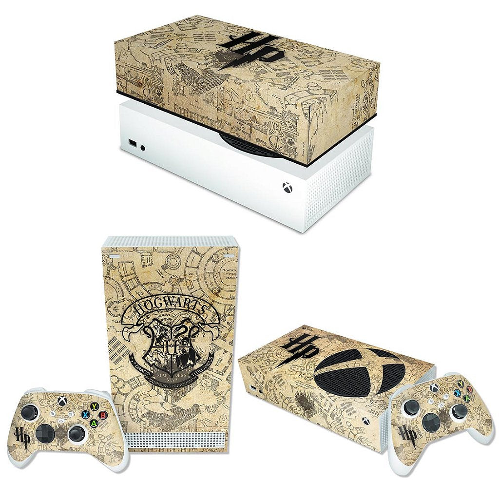 KIT Xbox Series S Skin Anti-Rage e Capa Anti Poeira Horizontal - Harry Potter
