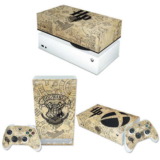 KIT Xbox Series S Skin Anti-Rage e Capa Anti Poeira Horizontal - Harry Potter