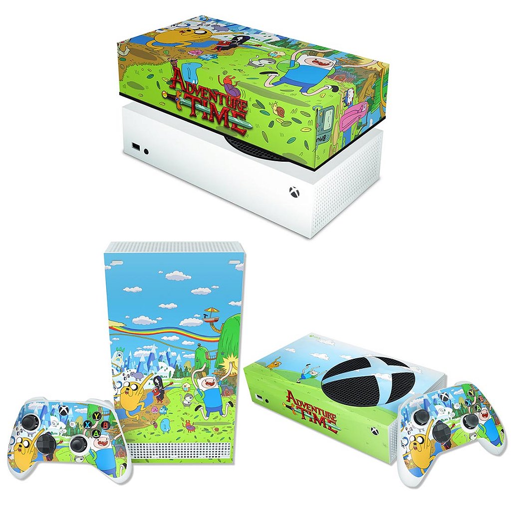 KIT Capa Anti Poeira e Skin Anti-Rage Xbox Series S Horizontal - Hora de Aventura