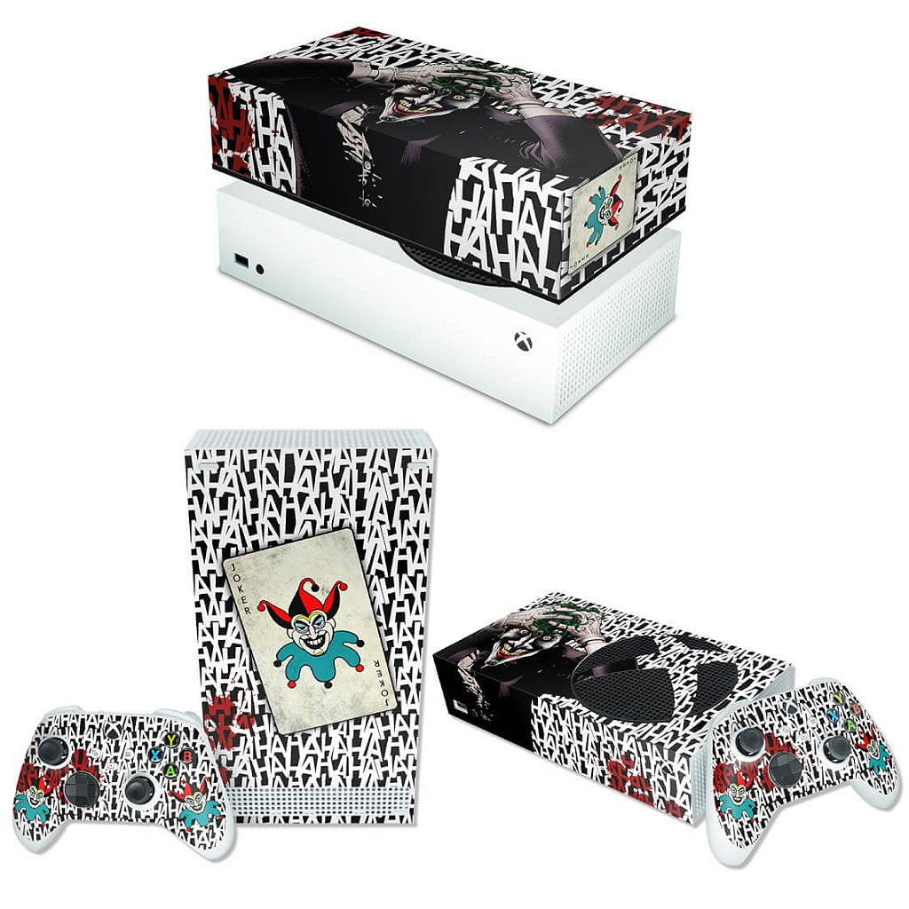 KIT Capa Anti Poeira e Skin Anti-Rage Xbox Series S Horizontal - Joker Coringa