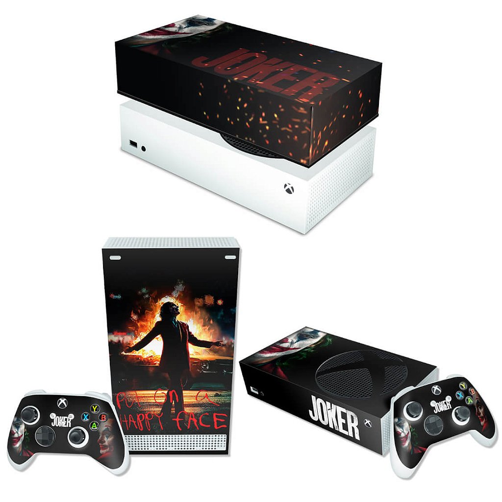KIT Capa Anti Poeira e Skin Anti-Rage Xbox Series S Horizontal - Joker Filme