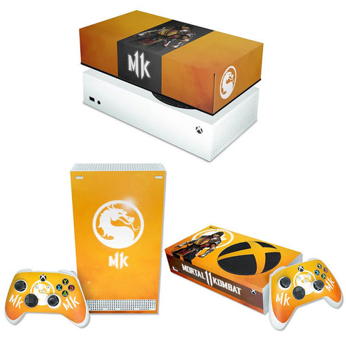 KIT Capa Anti Poeira e Skin Anti-Rage Xbox Series S Horizontal - Mortal Kombat 11