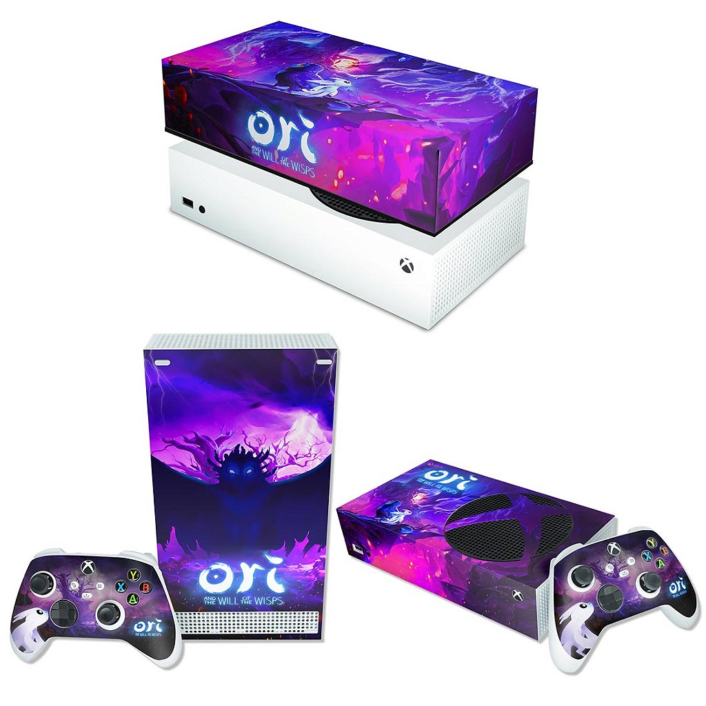 KIT Capa Anti Poeira e Skin Anti-Rage Xbox Series S Horizontal - Ori and the Will of the Wisps