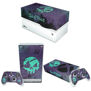 KIT Capa Anti Poeira e Skin Anti-Rage Xbox Series S Horizontal - Sea Of Thieves Bundle